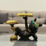 sitting bulldog with two trays - Image 3