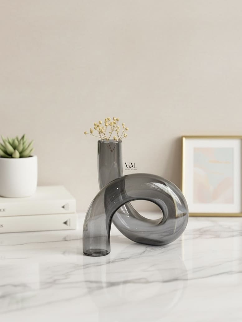 IMG_3155 Curved Black Vase - Image 1