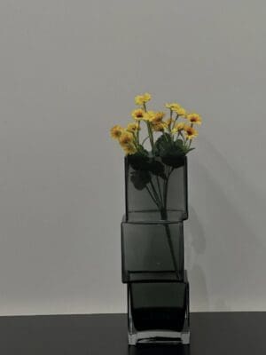 Geometric Elegance Cube Vase