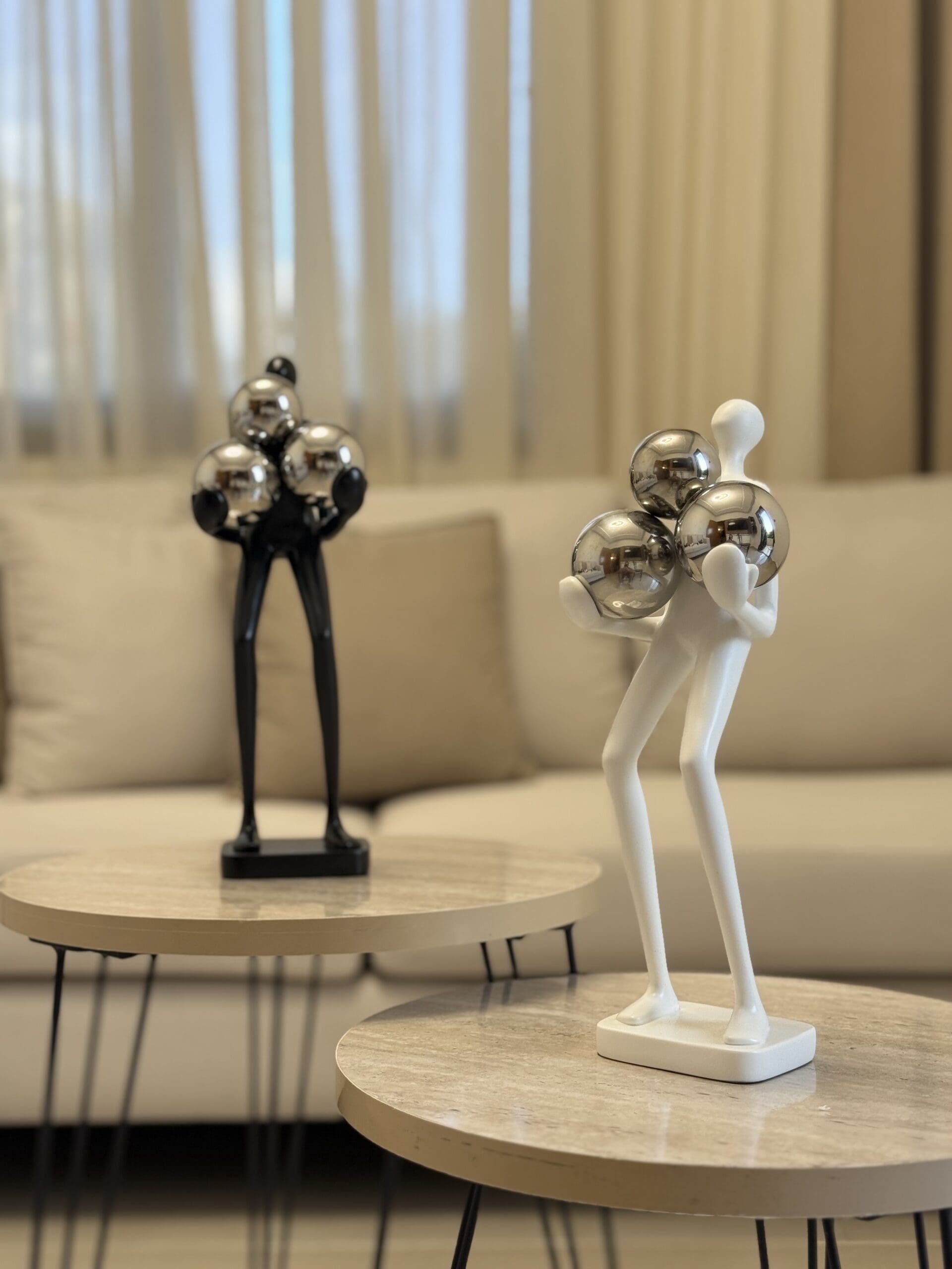 IMG_5220 Abstract Figure with Silver Balls - Image 1