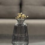 Glass Vase with Subtle Lines