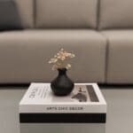 Matte Black Curved Vase