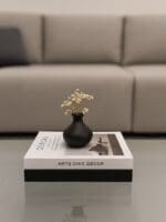 Matte Black Curved Vase