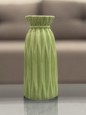 Pleated Ceramic Vase