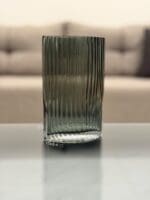 Ribbed Glass Vase - Image 4