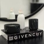 Black Marble Candle Setup
