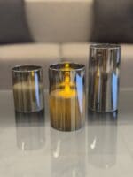 LED Glass Candle - Set of 3 - Image 2