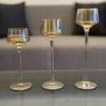 Tapered Glass Stem Candle Holder