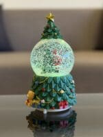 Santa & Reindeer Christmas Snow Globe - Image 3
