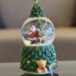 Santa & Reindeer Christmas Snow Globe