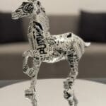 Newspaper Print Horse